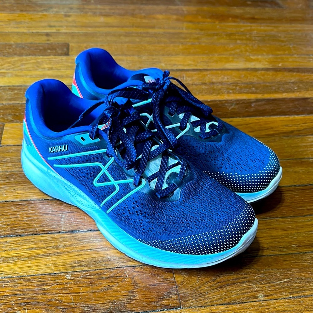 Karhu Fusion Ortix Hivo Blue Athletic Running Shoes, Men’s Sz 8